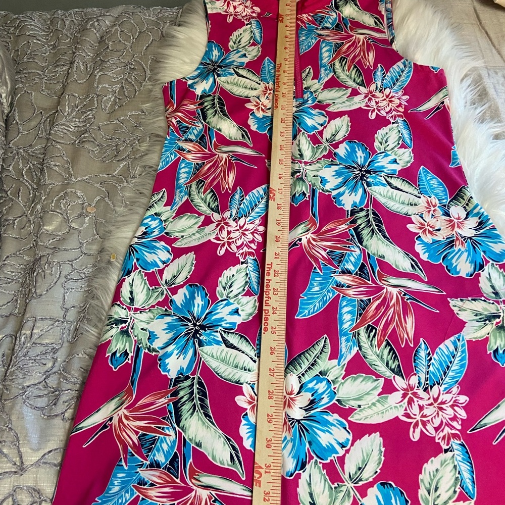 Tommy Bahama Sz M Pink and Blue Floral Women’s Mini Dress - Picture 7 of 11